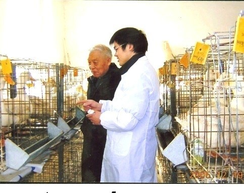 2006年，张子仪先生指导弟子做试验
